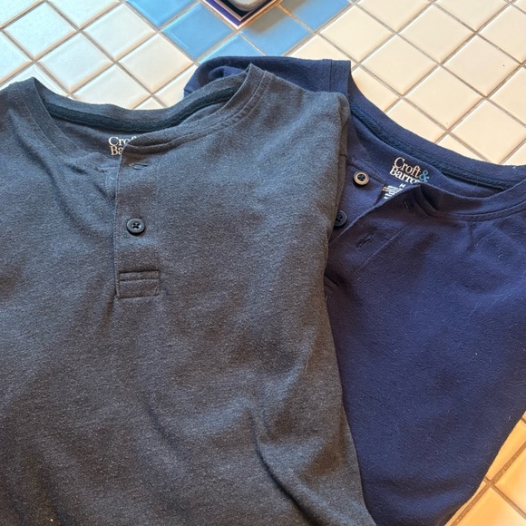 croft & barrow Other - Bundle of 2 Croft & Barrow Long Sleeve Shirts - Dark Gray and Deep Blue